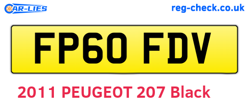FP60FDV are the vehicle registration plates.