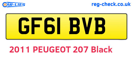 GF61BVB are the vehicle registration plates.