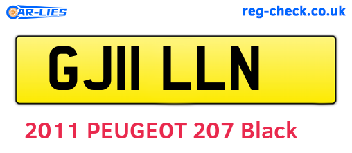 GJ11LLN are the vehicle registration plates.