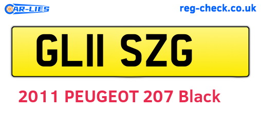 GL11SZG are the vehicle registration plates.