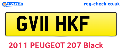 GV11HKF are the vehicle registration plates.