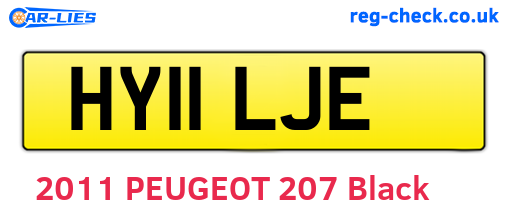 HY11LJE are the vehicle registration plates.