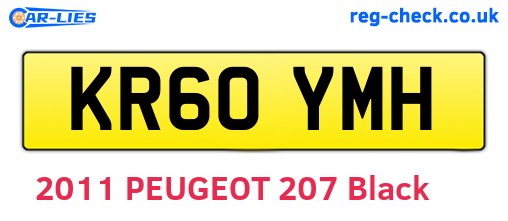 KR60YMH are the vehicle registration plates.