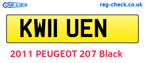 KW11UEN are the vehicle registration plates.