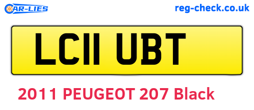 LC11UBT are the vehicle registration plates.