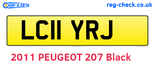 LC11YRJ are the vehicle registration plates.