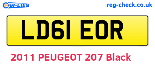 LD61EOR are the vehicle registration plates.