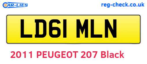 LD61MLN are the vehicle registration plates.