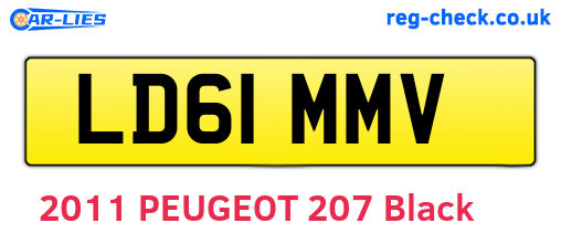 LD61MMV are the vehicle registration plates.