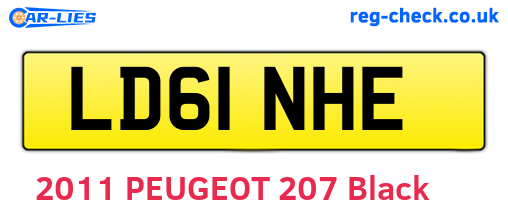 LD61NHE are the vehicle registration plates.