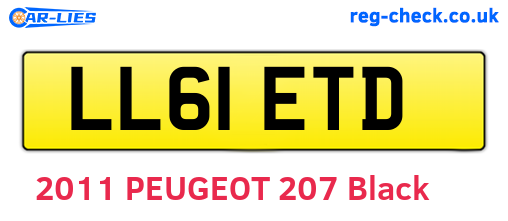 LL61ETD are the vehicle registration plates.