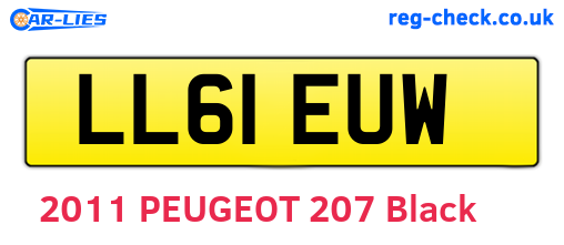 LL61EUW are the vehicle registration plates.