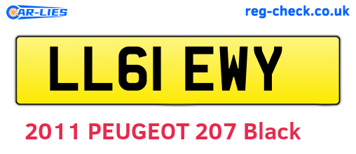 LL61EWY are the vehicle registration plates.