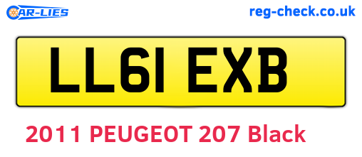 LL61EXB are the vehicle registration plates.