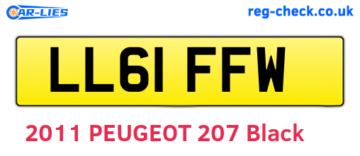 LL61FFW are the vehicle registration plates.