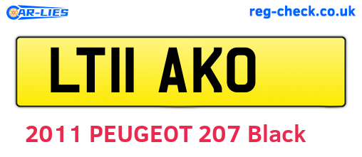 LT11AKO are the vehicle registration plates.