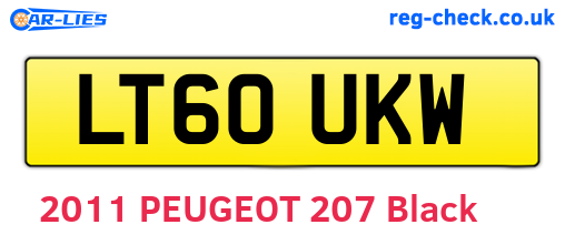 LT60UKW are the vehicle registration plates.