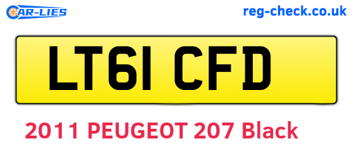 LT61CFD are the vehicle registration plates.