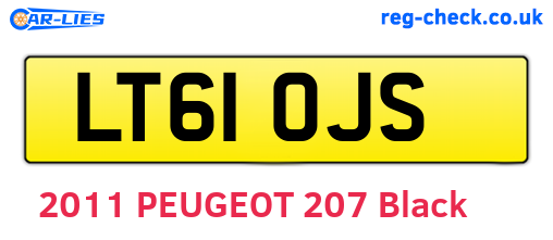 LT61OJS are the vehicle registration plates.