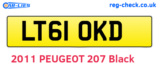 LT61OKD are the vehicle registration plates.