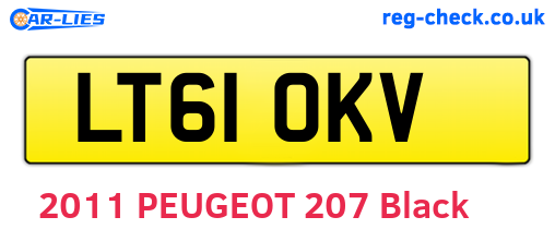 LT61OKV are the vehicle registration plates.