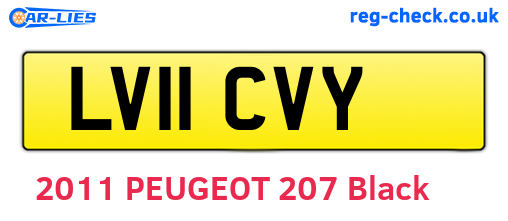 LV11CVY are the vehicle registration plates.