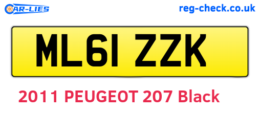 ML61ZZK are the vehicle registration plates.