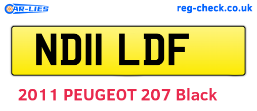 ND11LDF are the vehicle registration plates.