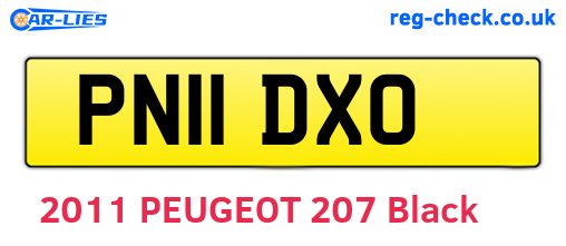 PN11DXO are the vehicle registration plates.