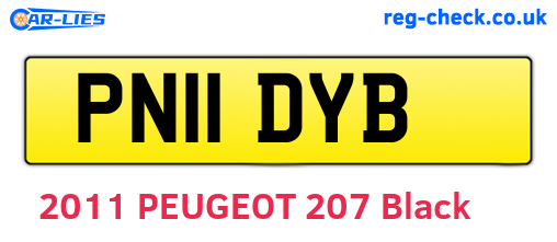 PN11DYB are the vehicle registration plates.