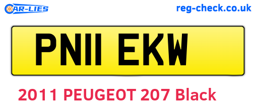PN11EKW are the vehicle registration plates.