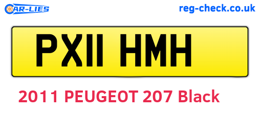 PX11HMH are the vehicle registration plates.
