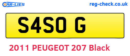 S4SOG are the vehicle registration plates.