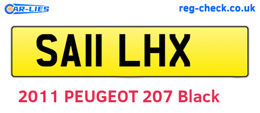 SA11LHX are the vehicle registration plates.