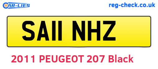 SA11NHZ are the vehicle registration plates.