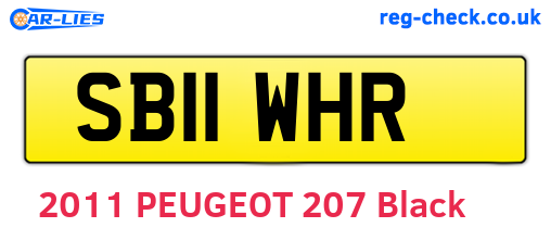 SB11WHR are the vehicle registration plates.