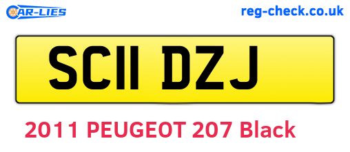 SC11DZJ are the vehicle registration plates.