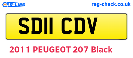 SD11CDV are the vehicle registration plates.