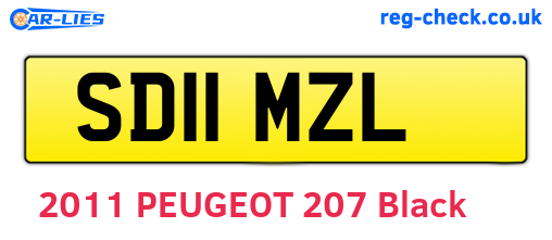 SD11MZL are the vehicle registration plates.
