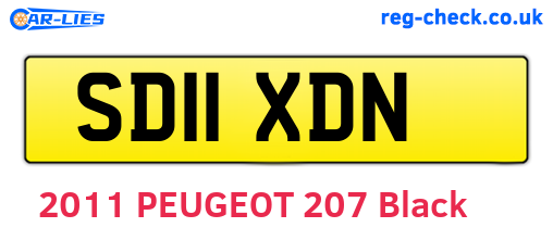 SD11XDN are the vehicle registration plates.