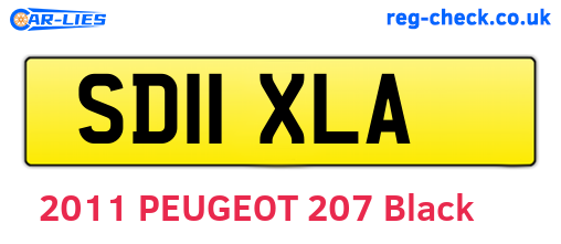 SD11XLA are the vehicle registration plates.