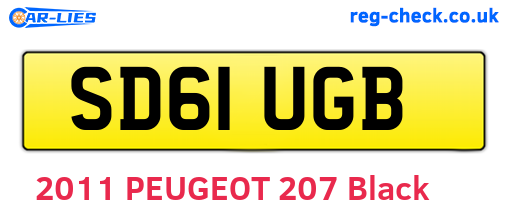 SD61UGB are the vehicle registration plates.