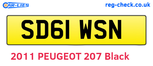 SD61WSN are the vehicle registration plates.