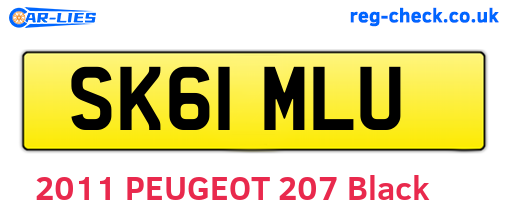 SK61MLU are the vehicle registration plates.