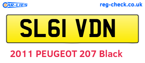 SL61VDN are the vehicle registration plates.