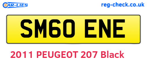 SM60ENE are the vehicle registration plates.