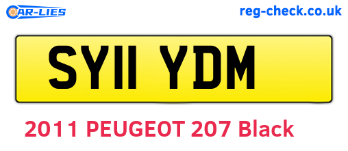 SY11YDM are the vehicle registration plates.