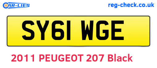 SY61WGE are the vehicle registration plates.