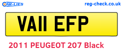 VA11EFP are the vehicle registration plates.