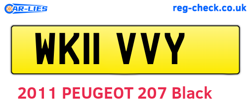 WK11VVY are the vehicle registration plates.